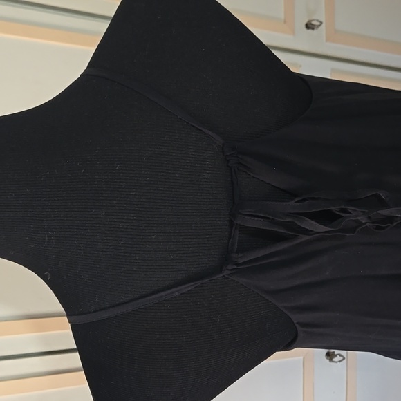 Black, Maxi, Halter Dress by Gianni Bini~BoHo, VNeck, Pockets~ M - Picture 4 of 6